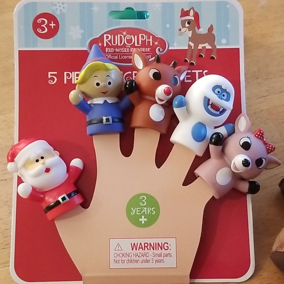 NEW Rudolph Bundle! Finger Puppets and Plushie - Picture 3 of 8